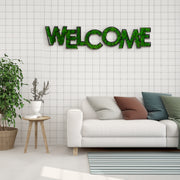 'Welcome' Moss Letter Wall Art