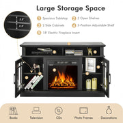 Electric Fireplace TV Stand with Cabinets for TVs Up to 55"