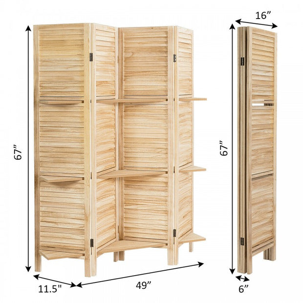 4 Panel Freestanding Foldable Room Divider