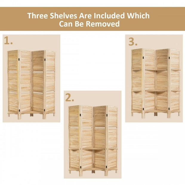 4 Panel Freestanding Foldable Room Divider