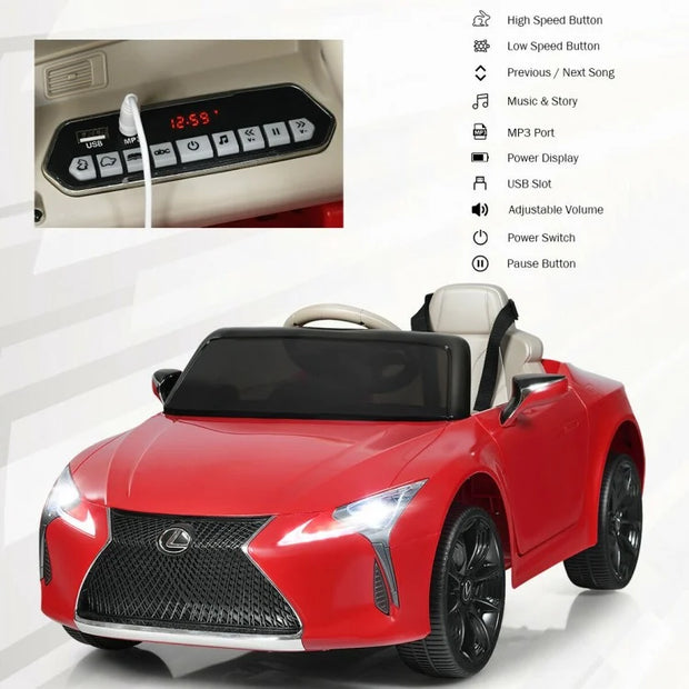 Lexus LC500 Licensed 12V Ride-On: Remote Control Electric Vehicle for Kids