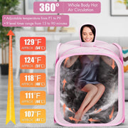 Portable 2-Person Sauna Spa with 3L Steamer