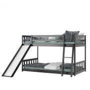 Twin Bunk Bed with Slide - Wooden Frame