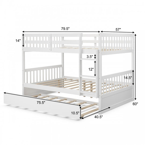 3 in 1 Bunk Bed with Ladder