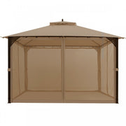 Outdoor Double Top Patio Gazebo with Netting