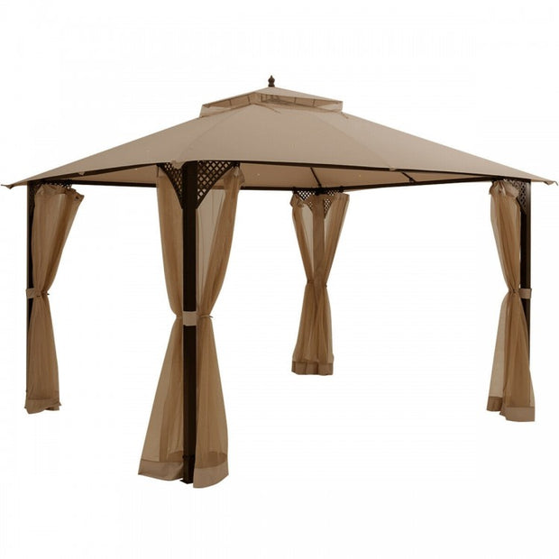 Outdoor Double Top Patio Gazebo with Netting