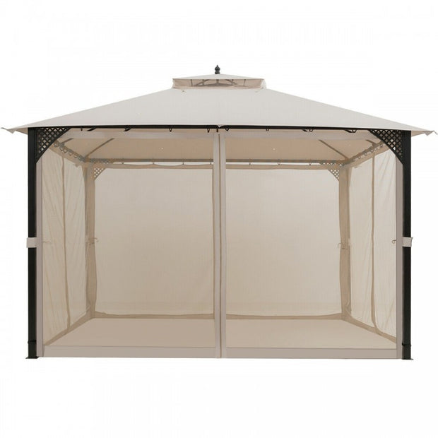 Outdoor Double Top Patio Gazebo with Netting