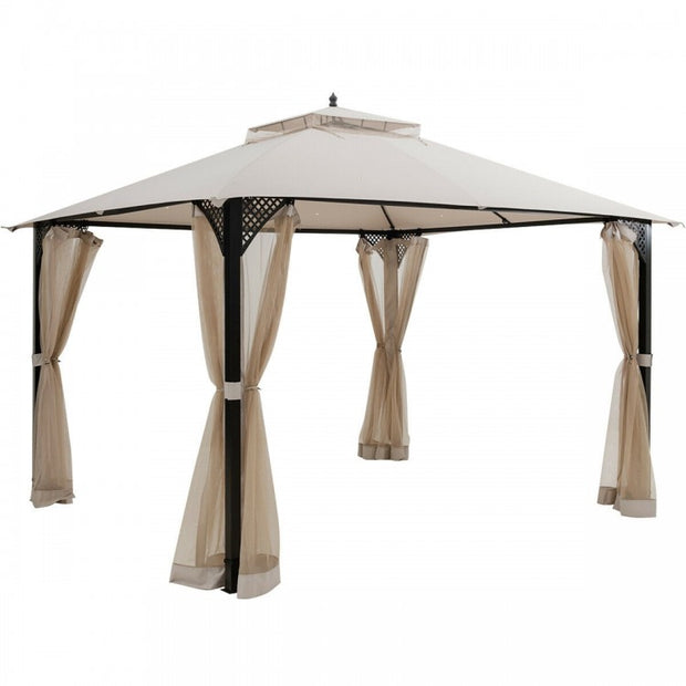 Outdoor Double Top Patio Gazebo with Netting