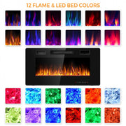 36" Ultra Thin Wall Mounted Electric Fireplace