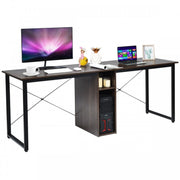 2-Person Spacious Desktop with Cabinet