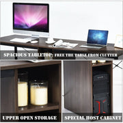 2-Person Spacious Desktop with Cabinet