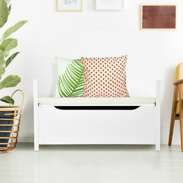 Shoe Storage Bench with Cushion Seat