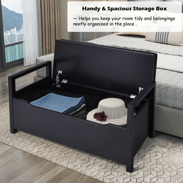 Shoe Storage Bench with Cushion Seat