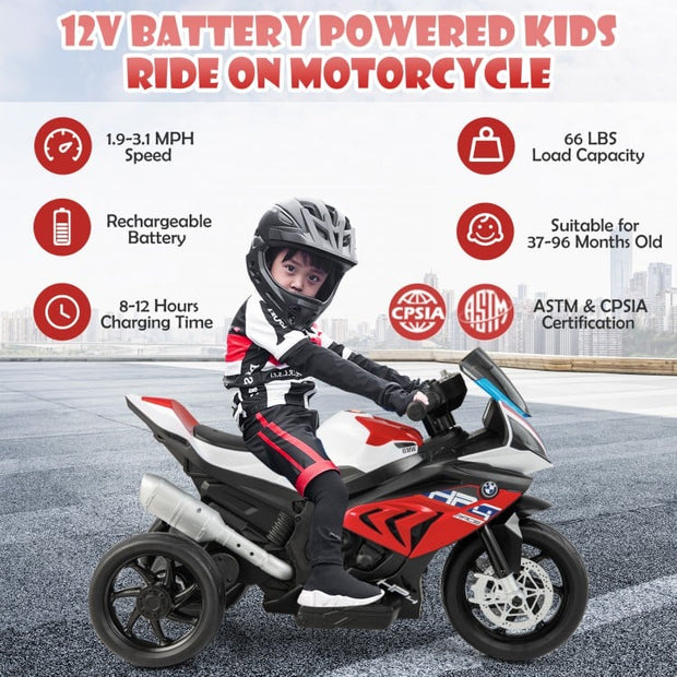 BMW Kids Motorcycle Ride-On Toy - 12V Ride for Young Riders