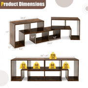 3 Piece Adjustable TV Stand for TVs up to 65" with Shelves