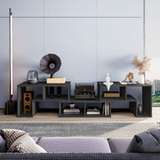 3 Piece Adjustable TV Stand for TVs up to 65" with Shelves