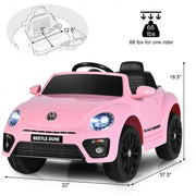 Volkswagen Beetle Dune Kids Electric Ride-On Car with Remote