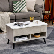 Lift-Top Coffee Table with Hidden Storage and Shelves