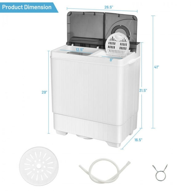 Portable 26lb Twin Tub Laundry & Dryer