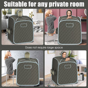 Portable 2-Person Sauna Spa with 3L Steamer