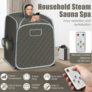 Portable 2-Person Sauna Spa with 3L Steamer