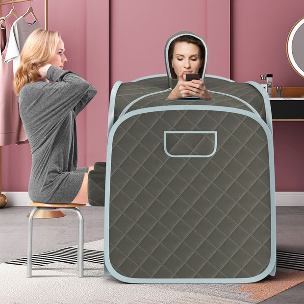 Portable 2-Person Sauna Spa with 3L Steamer