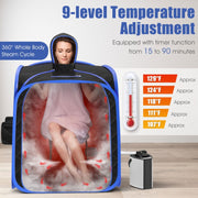 Portable 2-Person Sauna Spa with 3L Steamer