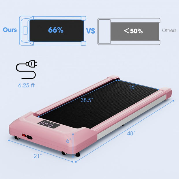 Smart Walking Pad: LED Display, Remote Control Included