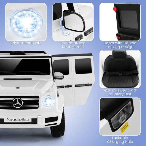 Mercedes-Benz G500 Kids Ride-On Car: 12V Battery Powered
