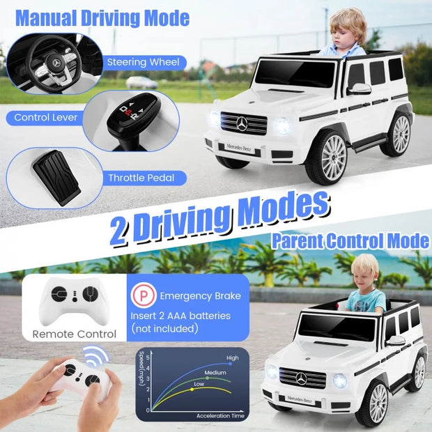 Mercedes-Benz G500 Kids Ride-On Car: 12V Battery Powered