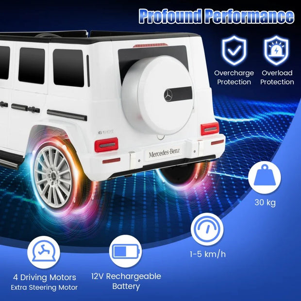 Mercedes-Benz G500 Kids Ride-On Car: 12V Battery Powered