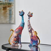 European Inspired Cat Couple Resin Craft