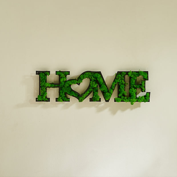 'Home' Moss Letter Wall Art