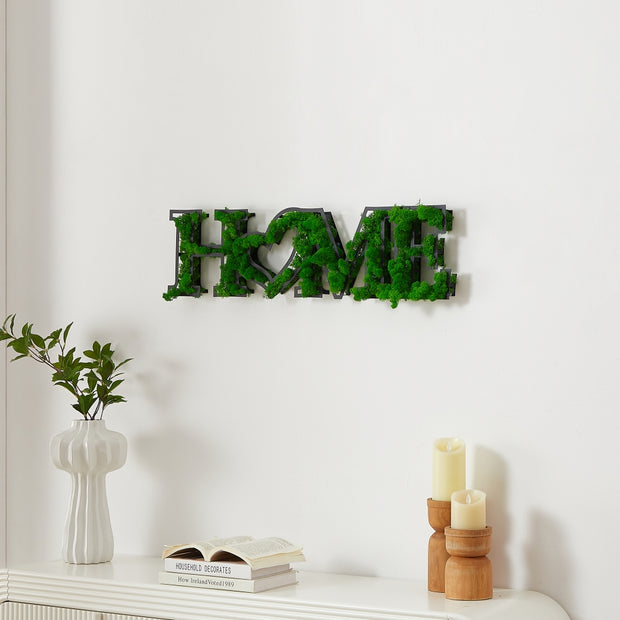 'Home' Moss Letter Wall Art