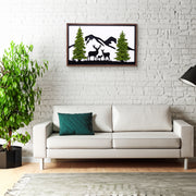 Tranquil Forest Journey Deer Metal & Moss Wall Art