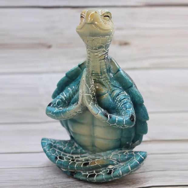 Tranquil Sea Turtle Meditation Statue