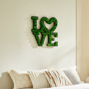 'Love' Moss Letter Wall Art