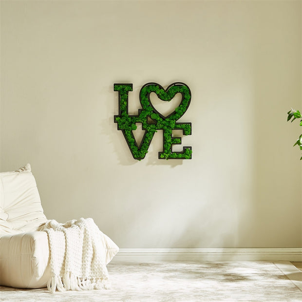 'Love' Moss Letter Wall Art