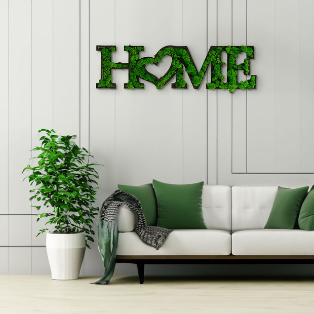 'Home' Moss Letter Wall Art