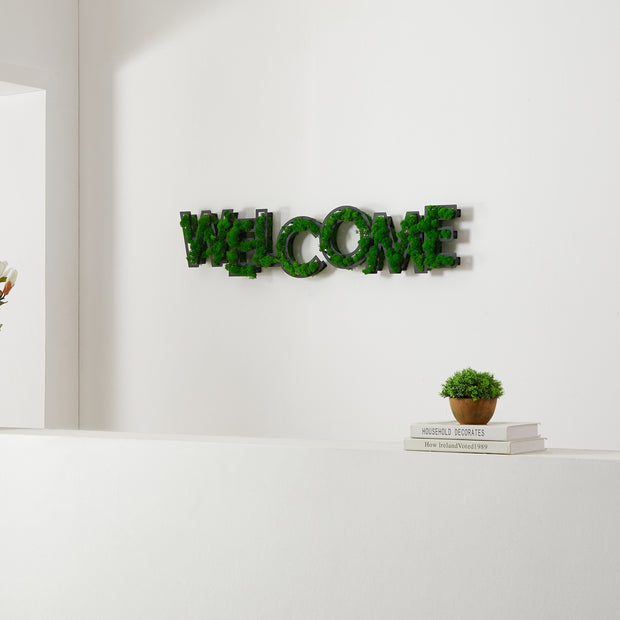 'Welcome' Moss Letter Wall Art