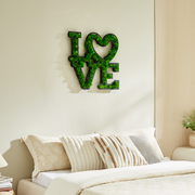 'Love' Moss Letter Wall Art