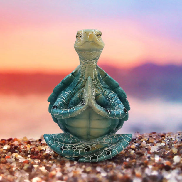 Tranquil Sea Turtle Meditation Statue