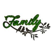 'Family' Moss Letter Wall Art