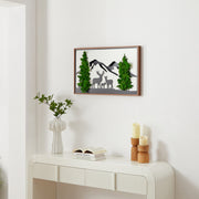 Tranquil Forest Journey Deer Metal & Moss Wall Art