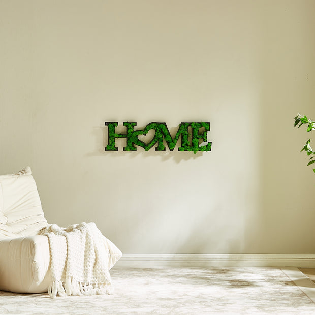 'Home' Moss Letter Wall Art