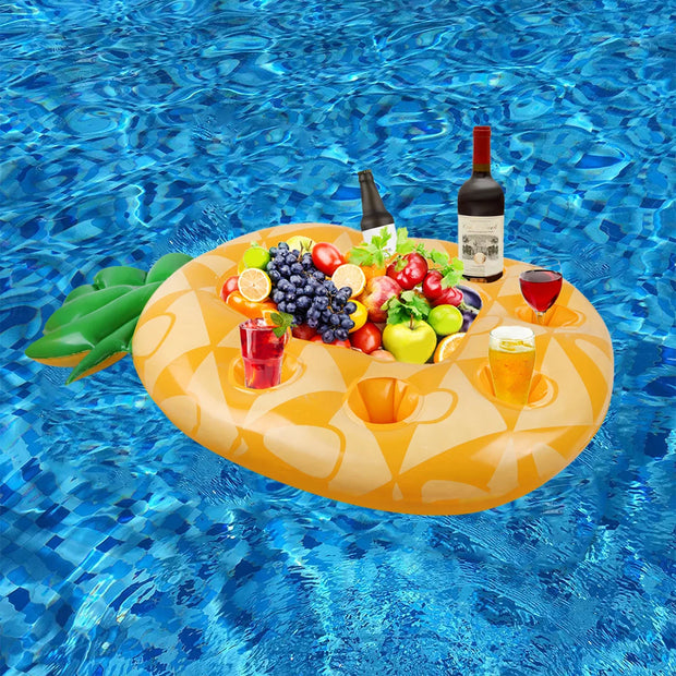 Summer Sea Bucket Cup Holder Inflatable Pool Beach Swimming Play Family Party Float Beer Drink Tray Cooler Table Toy Accessories