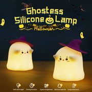 Funny Silicone Ghost Night Light Dimmable Rechargeable Nursery Nightlights Beside Touch Lamp for Kids Room Halloween Decor