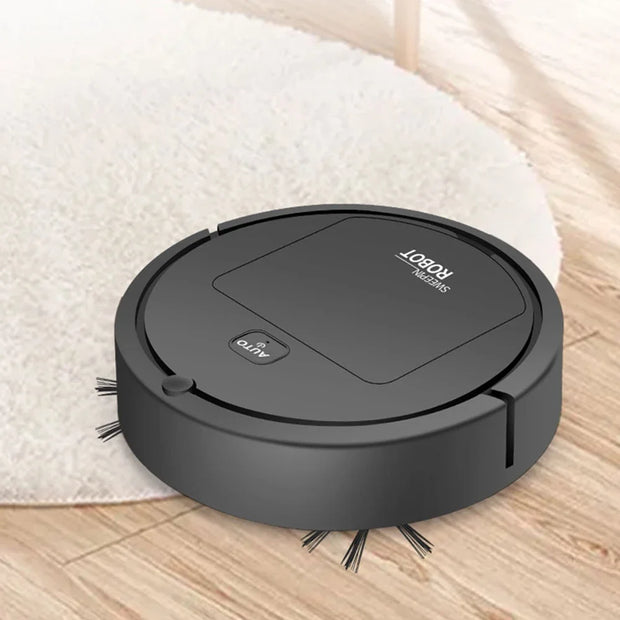 3-in-1 Smart Sweeper Robot Vacuum | Automatic USB Rechargeable Cleaner for Sweeping, Vacuuming, and Mopping