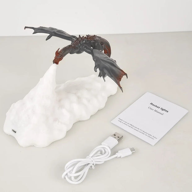 Flame Breathing Dragon LED Night Lamp