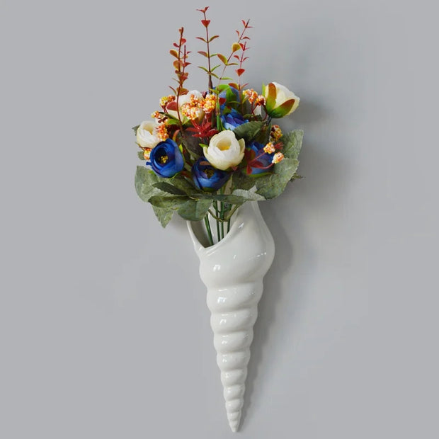 Conch Shell Wall Vase